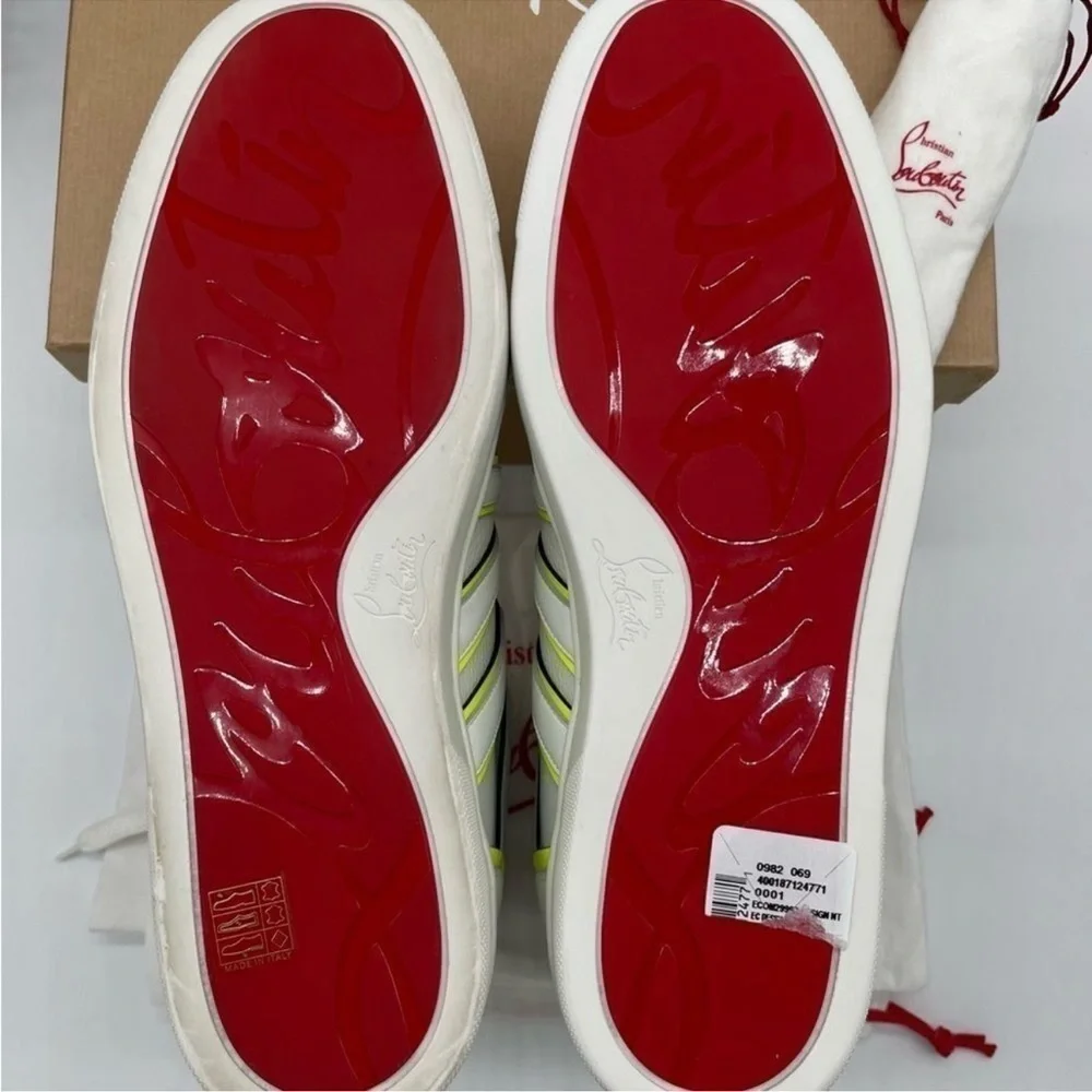 Men’s Christian Louboutin, LOUIS, junior high top sneakers size 43 made in Italy